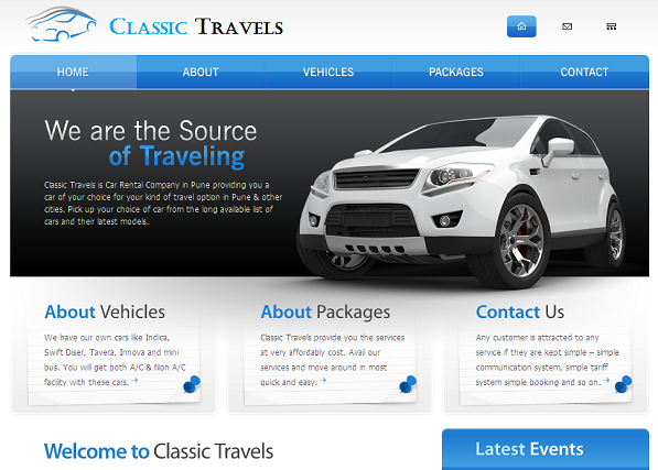 Classic Travels - Travel Company Website