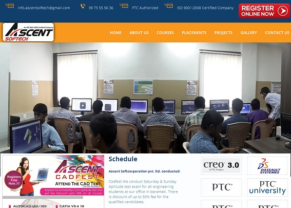 Ascent Soft Corporation Pvt Ltd - Training Institute Website